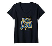 Mujer The Lou - Urban Graffiti en San Luis, Missouri Camiseta Cuello V
