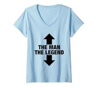 Mujer The Man The Legend Funny Adult Humor Quotes Style Sayings Camiseta Cuello V