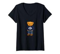 Mujer The Man The Legend Funny Teddy Bear Humor Quotes Sayings Camiseta Cuello V