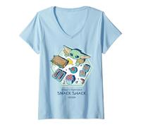 Mujer The Mandalorian and Grogu: Grogu's Hyperspace Snack Shack Camiseta Cuello V