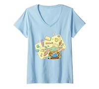 Mujer The Mandalorian and Grogu The Child Enjoying Food and Snacks Camiseta Cuello V