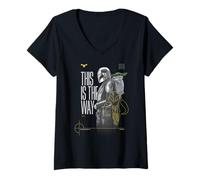 Mujer The Mandalorian and Grogu This Is The Way Duo Side Portrait Camiseta Cuello V