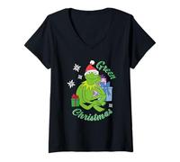 Mujer The Muppets Kermit Navidad Camiseta Cuello V