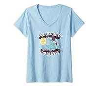 Mujer The Pigeon Proud Aunt of the Graduate Camiseta Cuello V