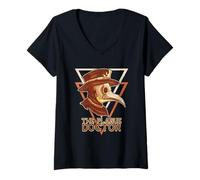 Mujer The Plague Doctor - Máscara Retro Vintage Steampunk Camiseta Cuello V