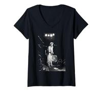 Mujer The Police Sting en vivo sobre el escenario de la gira Zenyatta Mondatta 1980 Camiseta Cuello V
