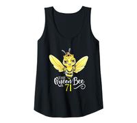 Mujer The Queen Bee Is 71 Honeybee Hive 71 Cumpleaños Mujeres Camiseta sin Mangas