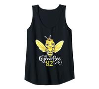 Mujer The Queen Bee Is 82 Honeybee Hive 82 Cumpleaños Mujeres Camiseta sin Mangas