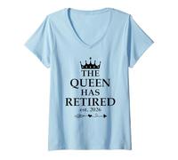 Mujer The Queen Has Retired Sign,Retired EST 2026 Retirement Women Camiseta Cuello V