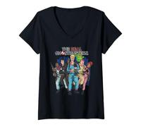 Mujer The Real Ghostbusters Full Cast Collage Retro 80's Cartoon Camiseta Cuello V