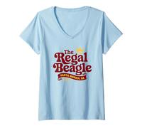 Mujer The Regal Beagle Pub Three's Company Retro TV Sitcom Camiseta Cuello V