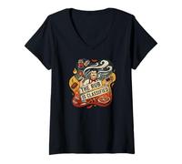 Mujer The Rub Is Classified Funny BBQ Grilling Pitmaster Smoking Camiseta Cuello V