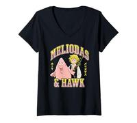 Mujer The Seven Deadly Sins Meliodas & Hawk Portrait Anime Camiseta Cuello V