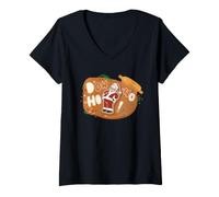 Mujer The Simpsons Homer Simpson Santa D'Oh-Ho-Ho Christmas Cookie Camiseta Cuello V