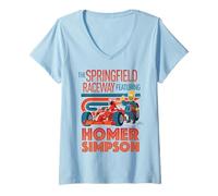 Mujer The Simpsons The Springfield Raceway Featuring Homer Simpson Camiseta Cuello V
