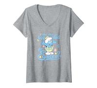 Mujer The Smurfs Easter Who Else Is Egg-Cited for Easter Camiseta Cuello V