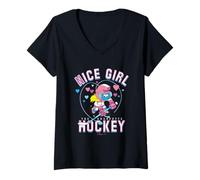 Mujer The Smurfs Smurfette Nice Girl Hockey Camiseta Cuello V