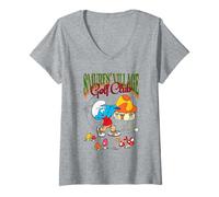 Mujer The Smurfs Smurf's Village Golf Club Retro Cartoon Camiseta Cuello V
