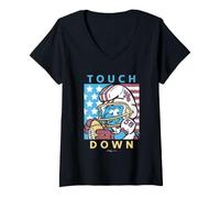 Mujer The Smurfs Touchdown Football Smurf Camiseta Cuello V