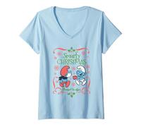 Mujer The Smurfs Vintage Smurfy Camiseta Cuello V