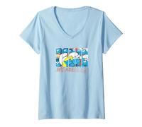 Mujer The Smurfs We Are All Equals Panels Camiseta Cuello V