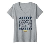 Mujer The Spongebob Movie: Search for Squarepants Ahoy Matey Tribe Camiseta Cuello V