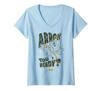 Mujer The Spongebob Movie: Search for Squarepants Patrick Bubbles Camiseta Cuello V