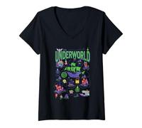 Mujer The Spongebob Movie: Search for Squarepants The Underworld Camiseta Cuello V
