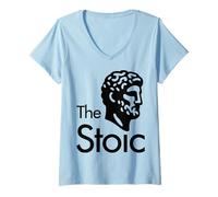 Mujer The Stoic - Sabiduría Fuerza Interior Filosofía Estoica Camiseta Cuello V