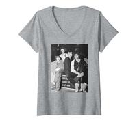 Mujer The Stranglers Band Retrato No More Heroes Era Camiseta Cuello V