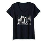 Mujer The Stranglers Peaches No More Heroes Punk Band 1977 Camiseta Cuello V