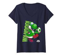 Mujer The Super Mario Galaxy Movie Action Yoshi Camiseta Cuello V