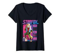 Mujer The Super Mario Galaxy Movie Fox Mccloud Retro Hero Camiseta Cuello V