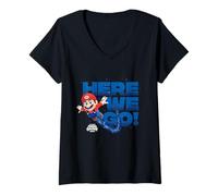 Mujer The Super Mario Galaxy Movie Mario Here We Go! Camiseta Cuello V