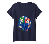 Mujer The Super Mario Galaxy Movie Mario & Luigi Galaxy Jump Camiseta Cuello V