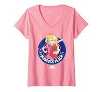 Mujer The Super Mario Galaxy Movie Peach Galactic Princess Camiseta Cuello V