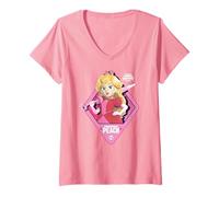 Mujer The Super Mario Galaxy Movie Peach Galaxy Princess Camiseta Cuello V