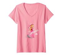 Mujer The Super Mario Galaxy Movie Princess Peach Elegance Camiseta Cuello V
