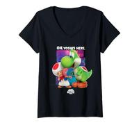 Mujer The Super Mario Galaxy Movie Toad and Yoshi Galaxy Fun Camiseta Cuello V