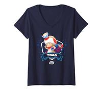 Mujer The Super Mario Galaxy Movie Toad Champion Camiseta Cuello V