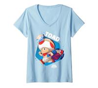 Mujer The Super Mario Galaxy Movie Toad Galactic Run Camiseta Cuello V