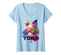Mujer The Super Mario Galaxy Movie Toad Galaxy Run Camiseta Cuello V