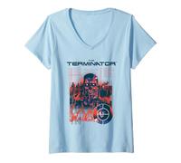 Mujer The Terminator Thermal View Robot 80's Action Movie Camiseta Cuello V