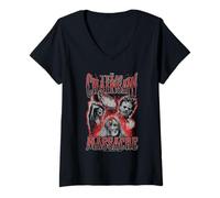 Mujer The Texas Chainsaw Massacre Blood Splatter Collage Horror Camiseta Cuello V