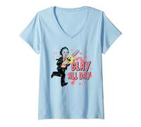 Mujer The Texas Chainsaw Massacre Slay All Day Leatherface Movie Camiseta Cuello V