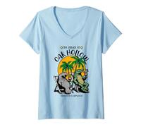 Mujer The Village of Oak Hollow TV Manatí Alligator Design Camiseta Cuello V
