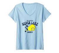 Mujer The Village of Silver Lake TV, FL, EE. UU., diseño de pickleball Camiseta Cuello V
