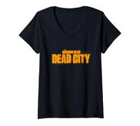 Mujer The Walking Dead - Dead City Full Color Logo Camiseta Cuello V