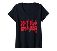 Mujer The Walking Dead Don't Open Dead Inside Camiseta Cuello V