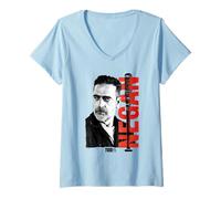 Mujer The Walking Dead Negan 15 Camiseta Cuello V